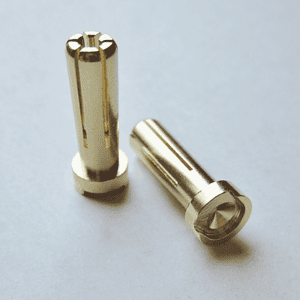TQ Wire 2507 5mm Low Profile Male Bullet Connector (Gold) (2)
