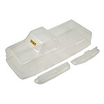 Detailed RC boat hull kit with parts for remote control boat models. Perfect for RC car enthusiasts and hobbyists.