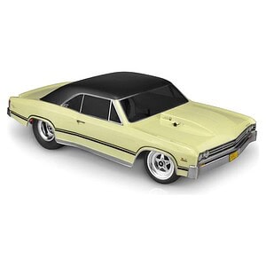 Remote control sportscar with realistic vintage details and sleek yellow paint.