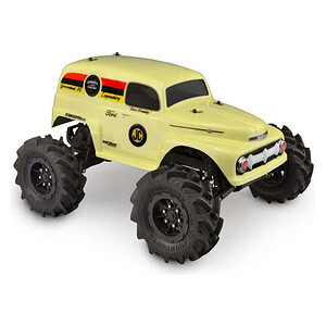 Radiator-equipped RC monster truck for rugged terrain.