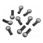 RC4WD M3 Bent Short Aluminum Rod Ends Black 10