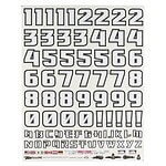 Firebrand RC Numbers 3 Rocket Decal Set (White w/Black)