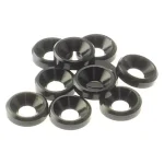 Hiro Seiko 3mm Alloy Countersunk Washer Black HS-69253