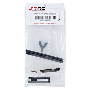 ST Racing Concepts Aluminum Front/Rear Upper Suspension Links Kit SCX10 Black STA80043UBK