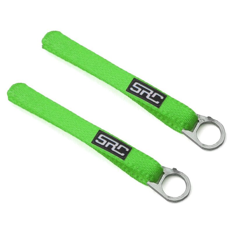 Sideways RC Scale Drift Nylon Tow Sling w/Steel Ring (Green) (2) SDW-TSL-STEELRING-GR