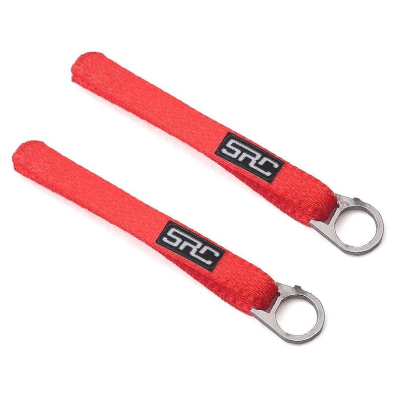 Sideways RC Scale Drift Nylon Tow Sling w/Steel Ring (Red) (2) SDW-TSL-STEELRING-RD