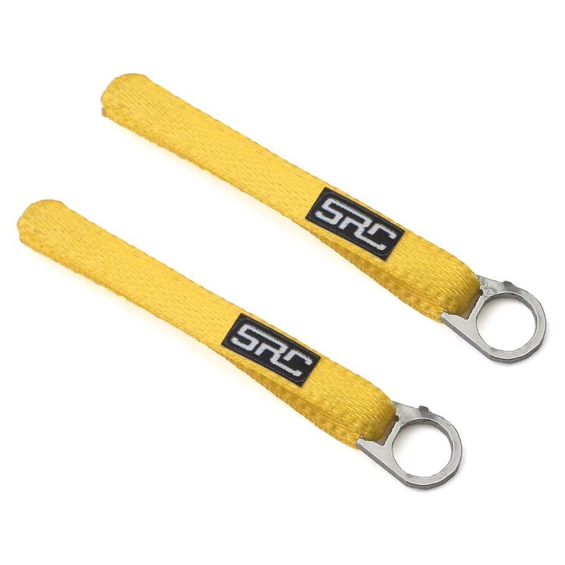 Sideways RC Scale Drift Nylon Tow Sling w/Steel Ring (Yellow) (2) SDW-TSL-STEELRING-YL