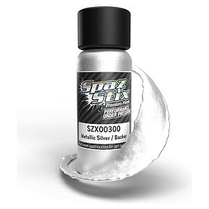 Spaz Stix Metallic Silver/Candy Backer Airbrush Paint 2oz SZX00300