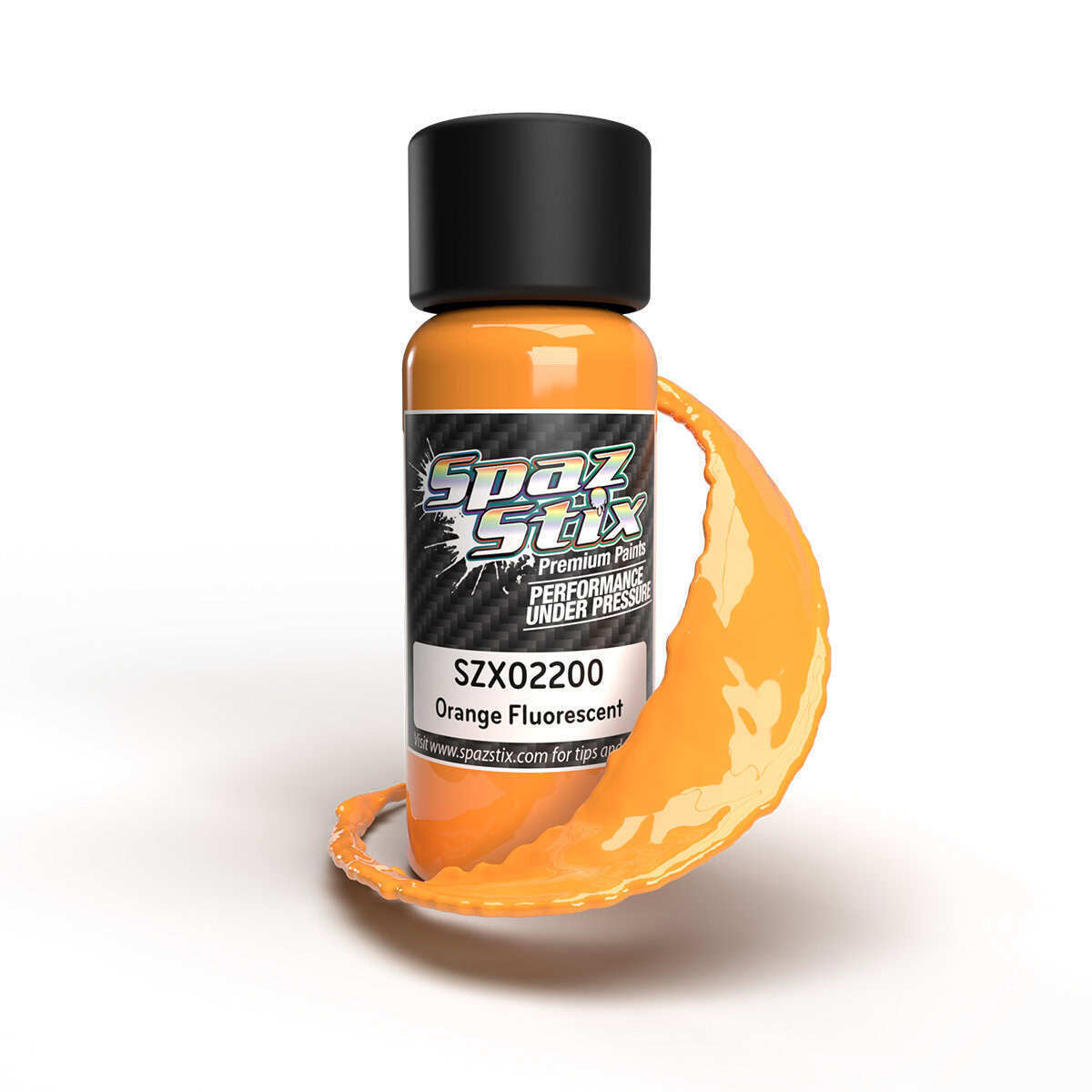 Spaz Stix Orange Fluorescent Airbrush Paint 2oz SZX02200