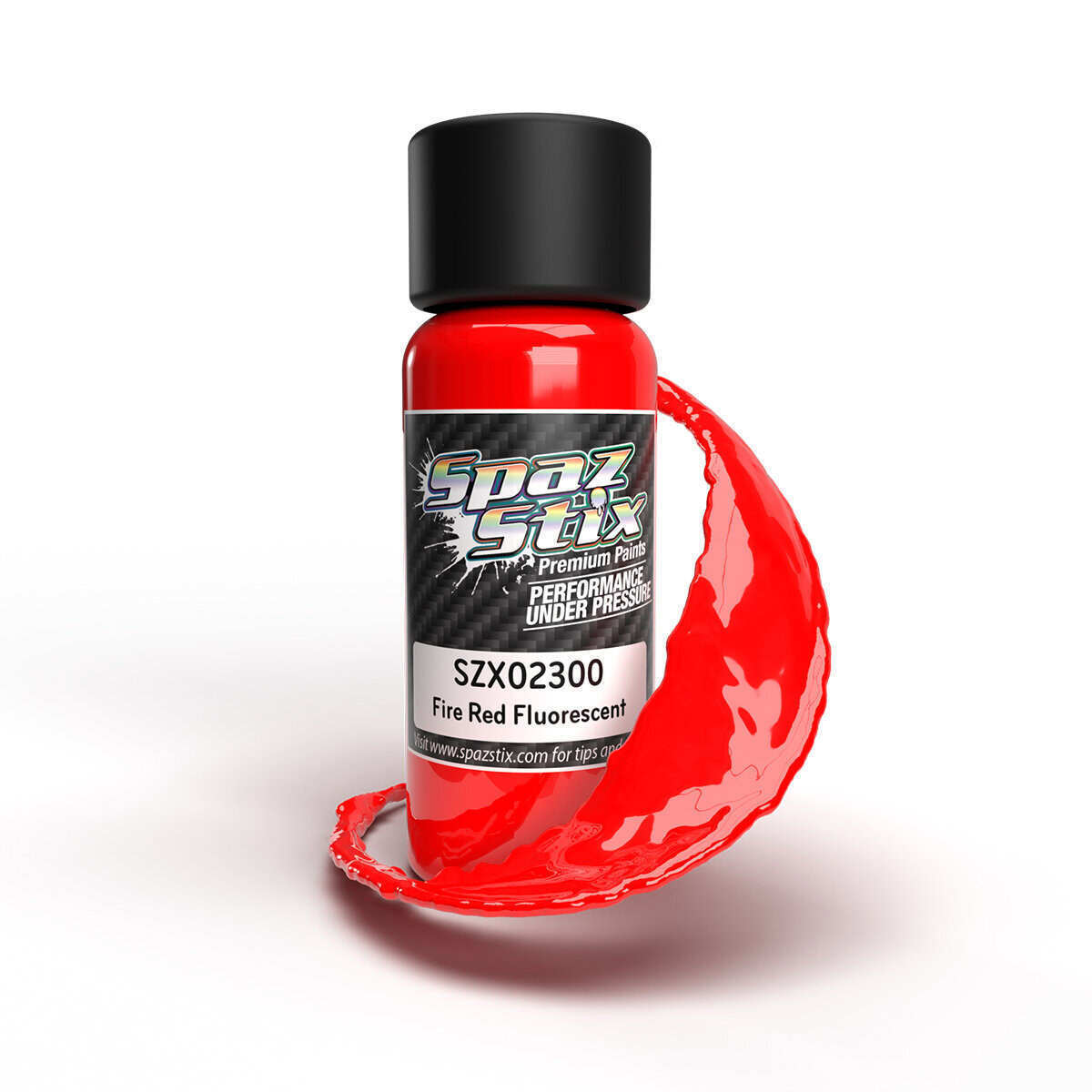 Spaz Stix Fire Red Fluorescent Airbrush Paint 2oz SZX02300