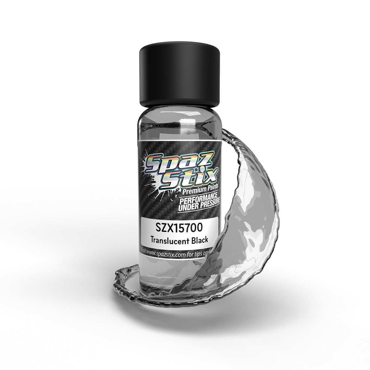 Spaz Stix Translucent Black Airbrush Paint for Window Tint/Drop Shadows 2oz SZX15700