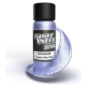High-quality RC car paint for vibrant blue pearl finish, perfect for custom upgrades and racing.