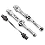 Treal Hobby Losi LMT CNC Aluminum Sway Bar Set (Silver) (2) (Front/Rear)