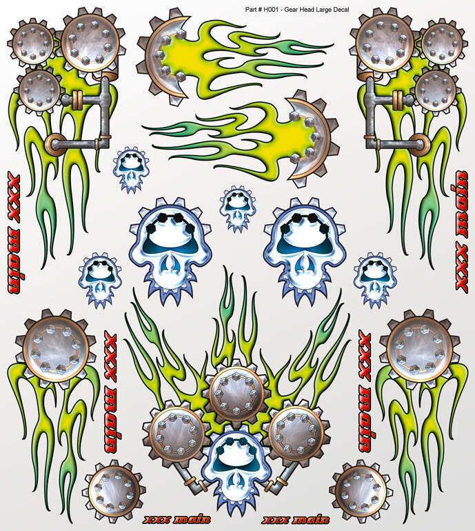 XXX Main Gear Head Large Decal