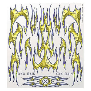 XXX Main Spider Phlames (Flames) Large Decal