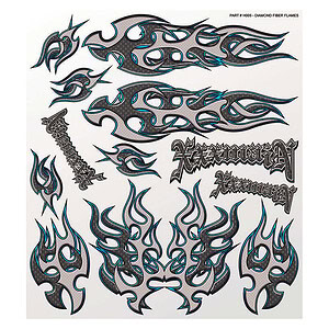 XXX Main Diamond Fiber (Flames) Large Decal