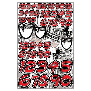 XXX Main Skull Numbers - Red