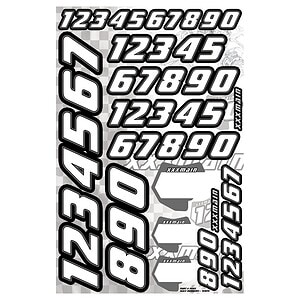 XXX Main Race Numbers - White