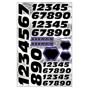 XXX Main Moto Numbers - Black
