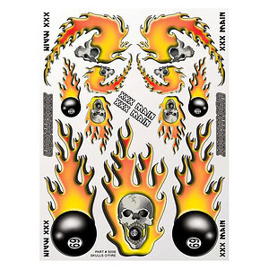 XXX Main Skulls OFire Sticker Sheet