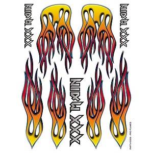 XXX Main Pro Flames Sticker Sheet