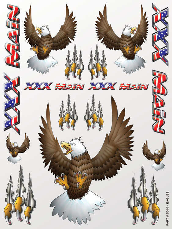 XXX Main Eagles Sticker Sheet