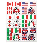 XXX Main Flags Sticker Sheet