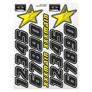XXX Main Numbers Carbon Sticker Sheet