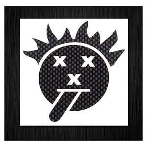 XXX Main Psycho XXX Smile - Carbon Vinyl Decal