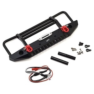 Yeah Racing Aluminum Front Bumper w/LED Light (Black)