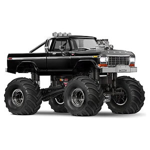 High-performance RC monster truck with oversized tires and powerful engine.