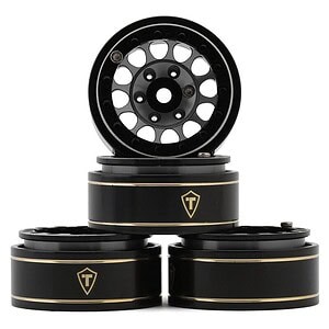 Treal Hobby SCX24 Type I 1.0 Classic 12-Spoke Beadlock Wheels - Grey (4) (27.2g)