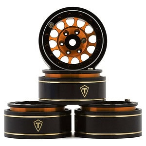 Treal Hobby Type I 1.0  Classic 12-Spoke Beadlock Wheels (Orange) (4) (27.2g)