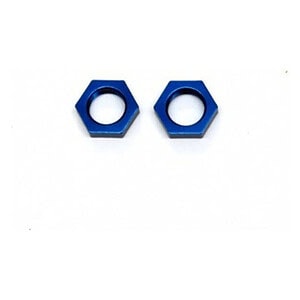 STRC CNC Machined Aluminum 17mm Hex Adapter Lock-Nut - Set of 2 Blue ST3654