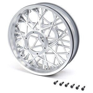 Tamiya Promoto-MX Rear Wheel Set - Satin Chrome