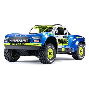 RC Trucks 2 1/16 Mojave Grom Mega 380 Brushed 4X4 Small Scale Desert Truck RTR Blue and White