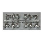 Pegasus Hobbies 1/10 Chrome Knockoffs Set of 12 PGHC3003