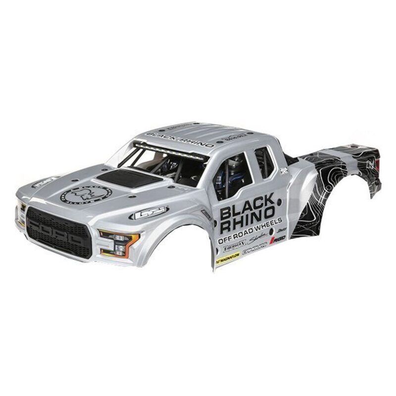 Losi Black Rhino Wheels Ford Raptor Set: Baja Rey Body Pre-Painted