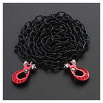 PowerHobby High End Metal Trailer Hook Black Chain RED 1/10 Crawler Accessory