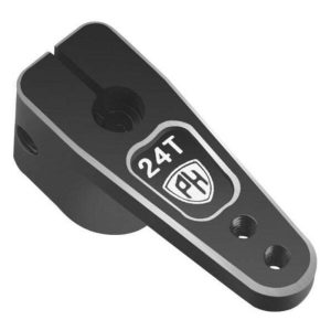 PowerHobby Aluminum 24T Axial SCX24 Stock Servo Horn Jeep C10 Black PHBSCX24763BLACK