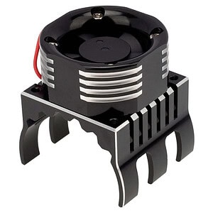 PowerHobby 1/8 Aluminum High Speed LED Lights Cooling Fan Heatsink Mount Black PHT1299-Black