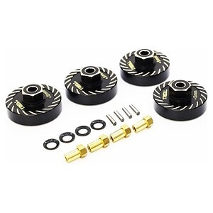 Treal Brass Extended Wheel Spacers (4p) +5mm Axle Counter Weight 11.5g Type B for Axial SCX24