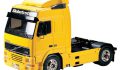 Detailed RC truck with yellow body and realistic design for remote control car enthusiasts.
