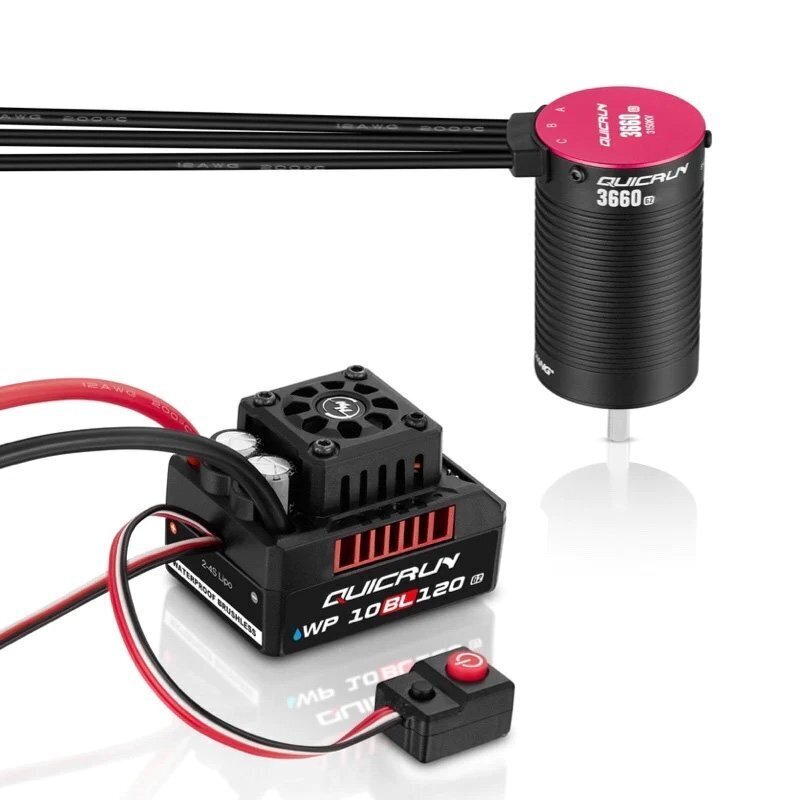 Hobbywing Motor & ESC 4000kV 3652SL QuicRun 10BL120 G2 Combo HWI38030208