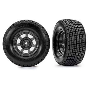 Traxxas Slash Modified Front Pre-Mounted Hoosier Dirt Oval Tires (2)