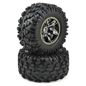 Traxxas Maxx Belted Sledgehammer 2.9 Pre-Mounted Tires Chrome w/17mm Splined Hex