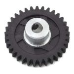 High-quality RC car gear wheel with metal center and durable black plastic teeth, perfect for RC car upgrades.