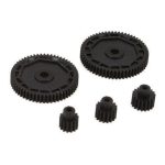 High-quality RC car gear set with durable plastic gears for improved performance. Perfect for upgrades and repairs.