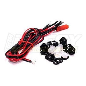 Integy RC Model Lexan Body Mounting Hole LED Light Marker Set Black C23221BLACK