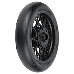Pro-Line PM-MX - Front Supermoto Motorcycle Tire Pre-Mounted - Black (S3) (1)
